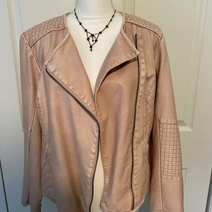 Faux Leather Lined Jacket